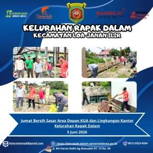 Jumat Bersih Sasar Area Depan KUA dan Lingkungan Kantor Kelurahan Rapak Dalam